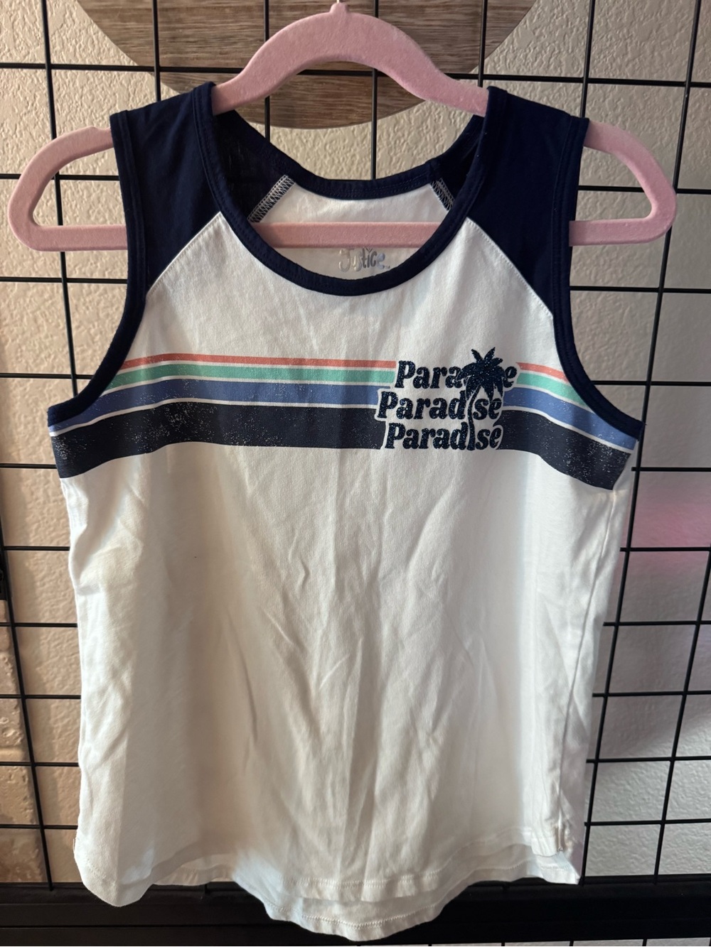 Justice Girls Tank Size Medium (8) - Tropical - NWOT